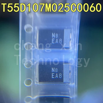 T55D107M025C0060 5PCS CASO-D-7343-31 DE 100UF 25V D condensador de tantalio de SMD Granel, el almacenamiento de energía en las tarjetas inalámbricas Smartphones y ta