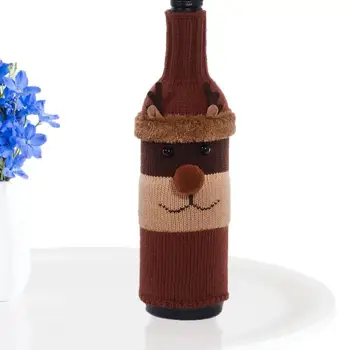 Tejidos De Punto De La Botella De Vino De La Cubierta De Tejidos De Punto Botella De Vino Protector De La Mano Suave Suéter De Punto De Botellas De Vino, Bolsas Para La Fiesta De Navidad De Beber