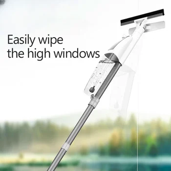 Vidrio Cepillo de Limpieza con Agua en Spray Limpiador de ventanas de Aluminio de Alta Calidad Mango Largo de los Limpiaparabrisas y de Tela Combinado de Silicona