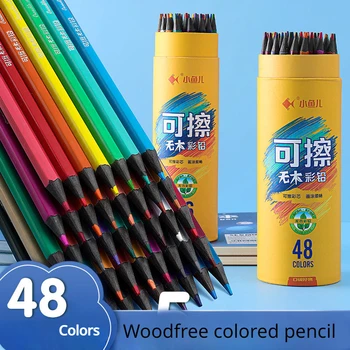 Woodfree de Color Lápices con Borrador Barril de 12/18/24/36/48 Colores de los Niños el Dibujo de Croquis Lápices Profesional de Dibujo a Mano
