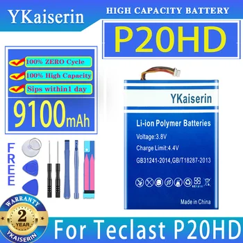 YKaiserin Batería 9100mAh Para la Teclast ID N6H1 P20 HD P20HD 98 4G 5 Cable de Enchufe Portátil Baterías