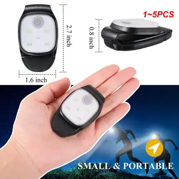 1~5 X Clip del Capuchón Luz USB Recargable del Poder del Plástico Impermeable Camping Pesca de la Reparación de la Linterna de Tamaño Pequeño Potable de la Lámpara