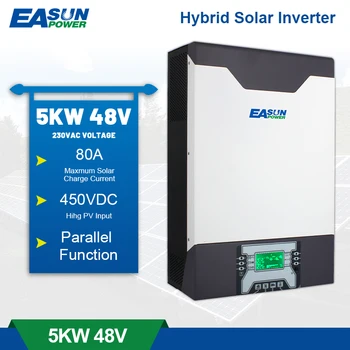 5000W Inversor Solar de 5Kva 500Vdc PV 80A MPPT Paralelo Variador 230 V 48 V de Onda Sinusoidal Pura Inversor Híbrido Cargador de Batería