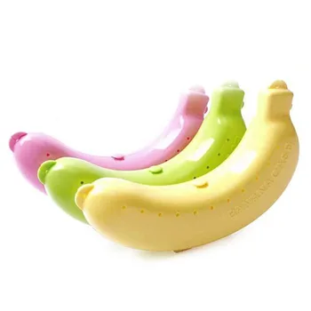 De plástico de Plátano Protector de Contenedor Caja estuche Almuerzo de Comida de la Fruta de la Caja de Almacenamiento para OutdoorTravel Lindo Plátano Caso