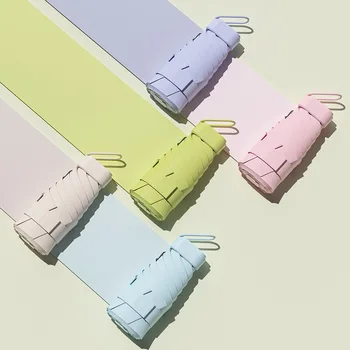 Mini Compacto de Bolsillo Paraguas para las Mujeres de la Luz 6 Plegable de Sol y de la Lluvia Pequeña Tarjeta de la Bolsa de Paraguas Paraguas Mujer