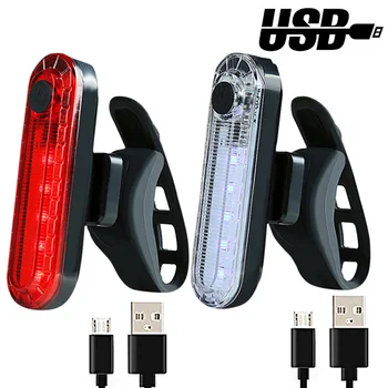 Parte trasera de la Bicicleta de Luz de la Cola USB Recargable Rojo Ultra Brillante de las luces Traseras de Ajuste En Cualquier Bicicleta/Casco de Fácil Instalación para el Ciclismo de Seguridad